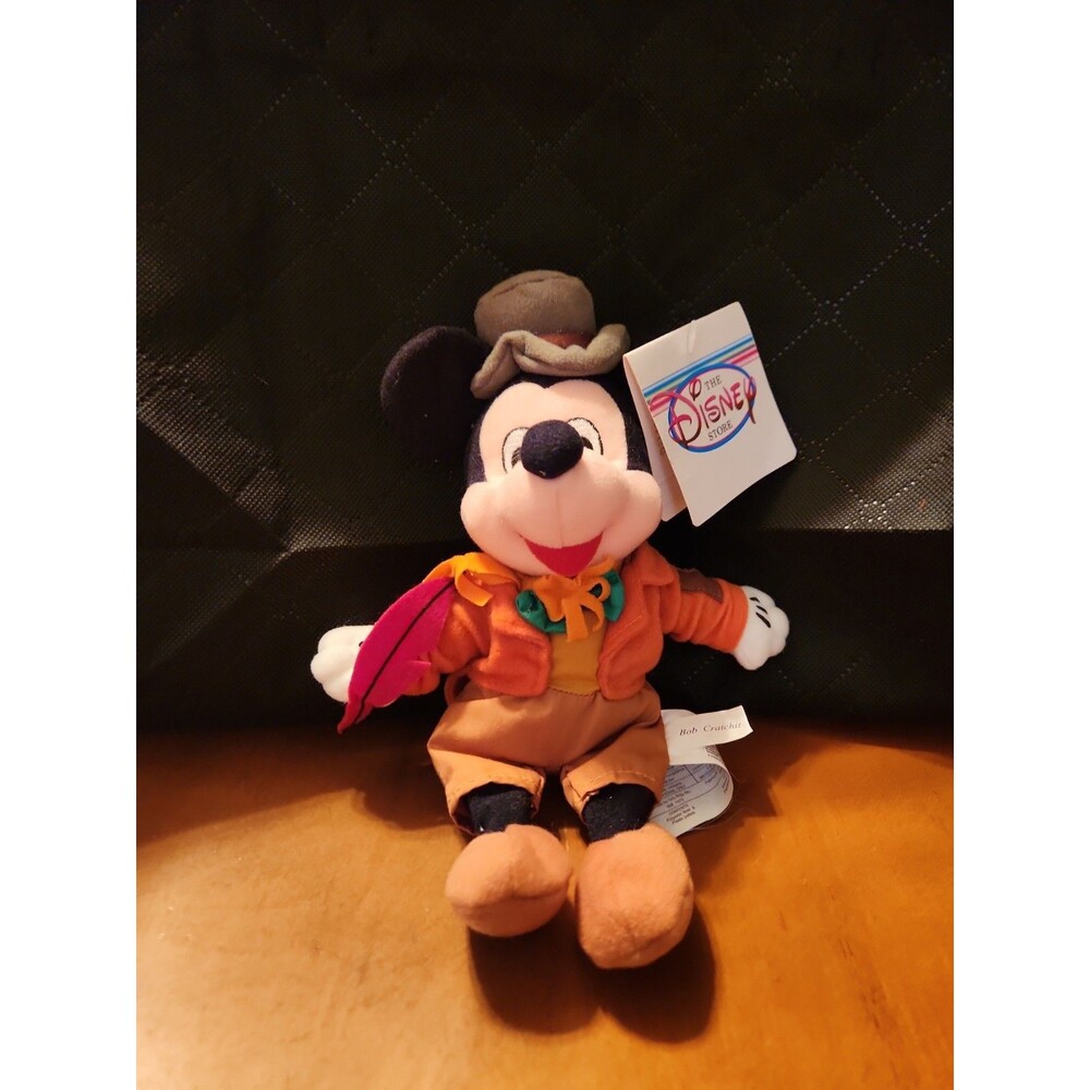 The Disney Store BOB CRATCHIT MICKEY MOUSE 9" Bean Bag Stuffed Animal NEW w/ TAG